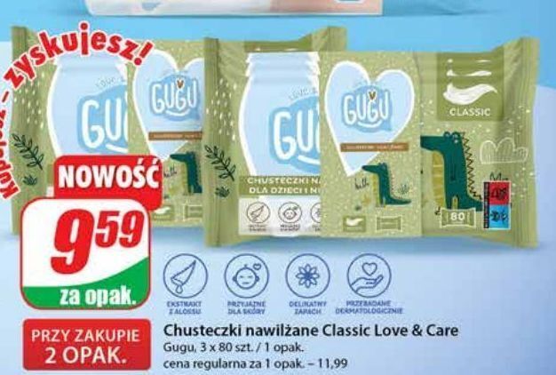 babydream chusteczki nawilżane w 99 nasączane wodą srokao