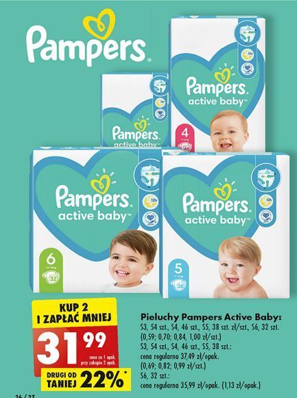 pieluchomajtki pampers xl