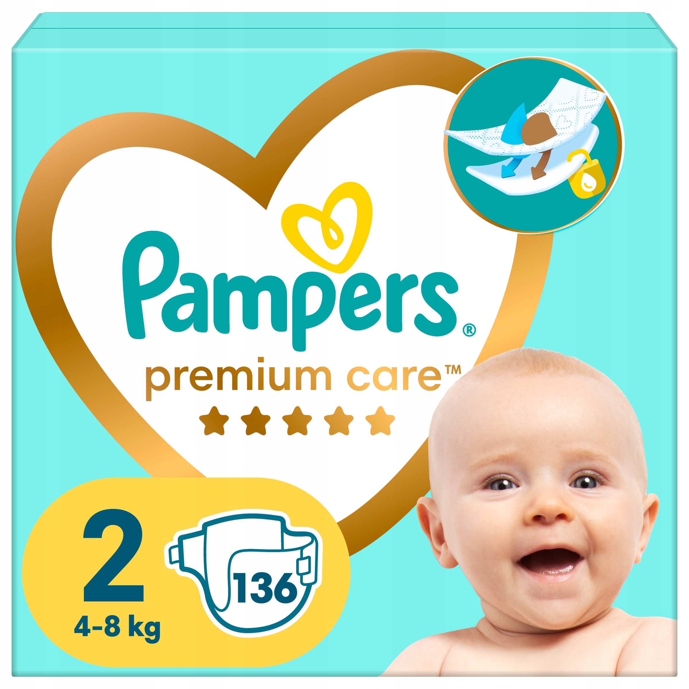 pampers premium care pieluchy 1 newborn 156 szt