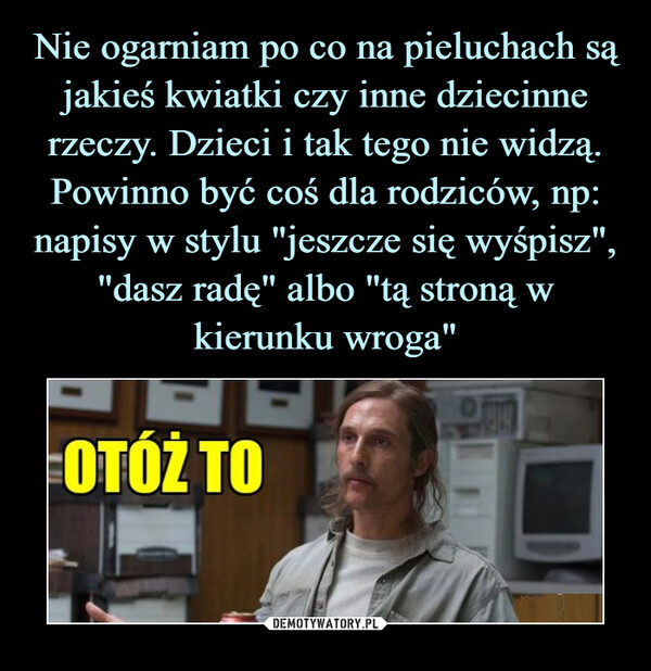 na pieluchy mówi się pampersy