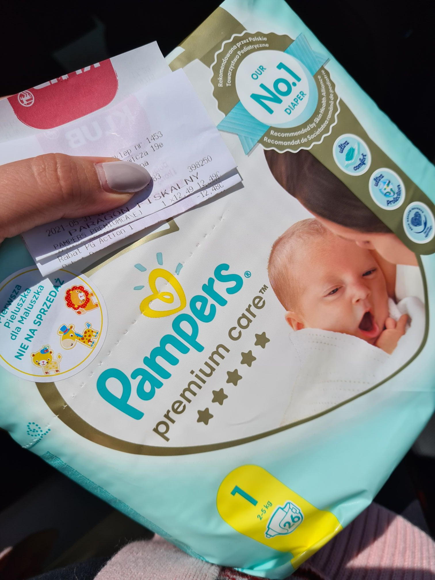 dla noworodka pampers 1 czy 2