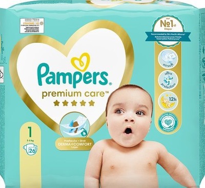 pampers new baby-dry 1 new born 2-5kg 43szt pieluszki jednorazo