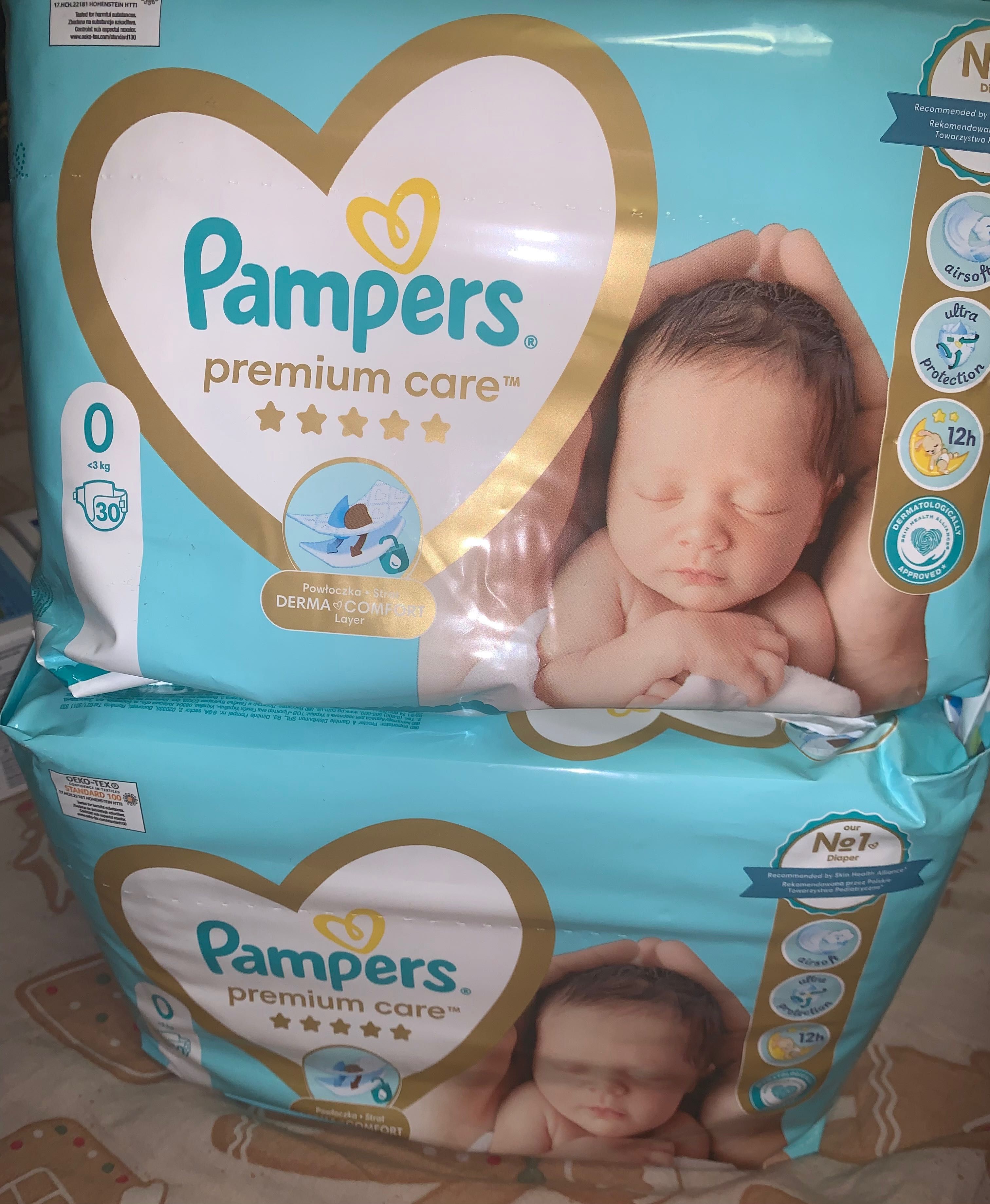 pampers pieluszki premium care 1 2-5kg 22 szt new