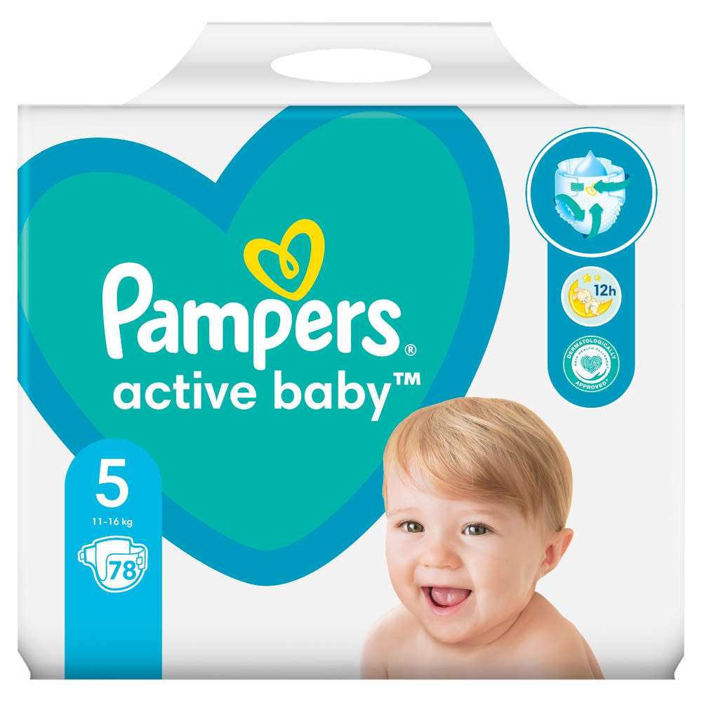 pampers active baby 4 76szt