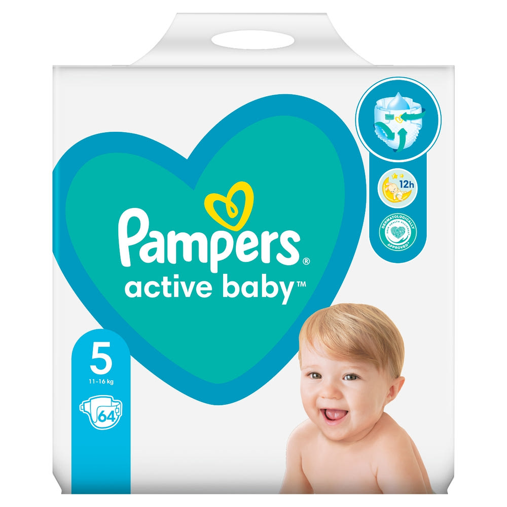 pampers active baby pieluchy jednorazowe rozmiar 4 maxi 58 szt