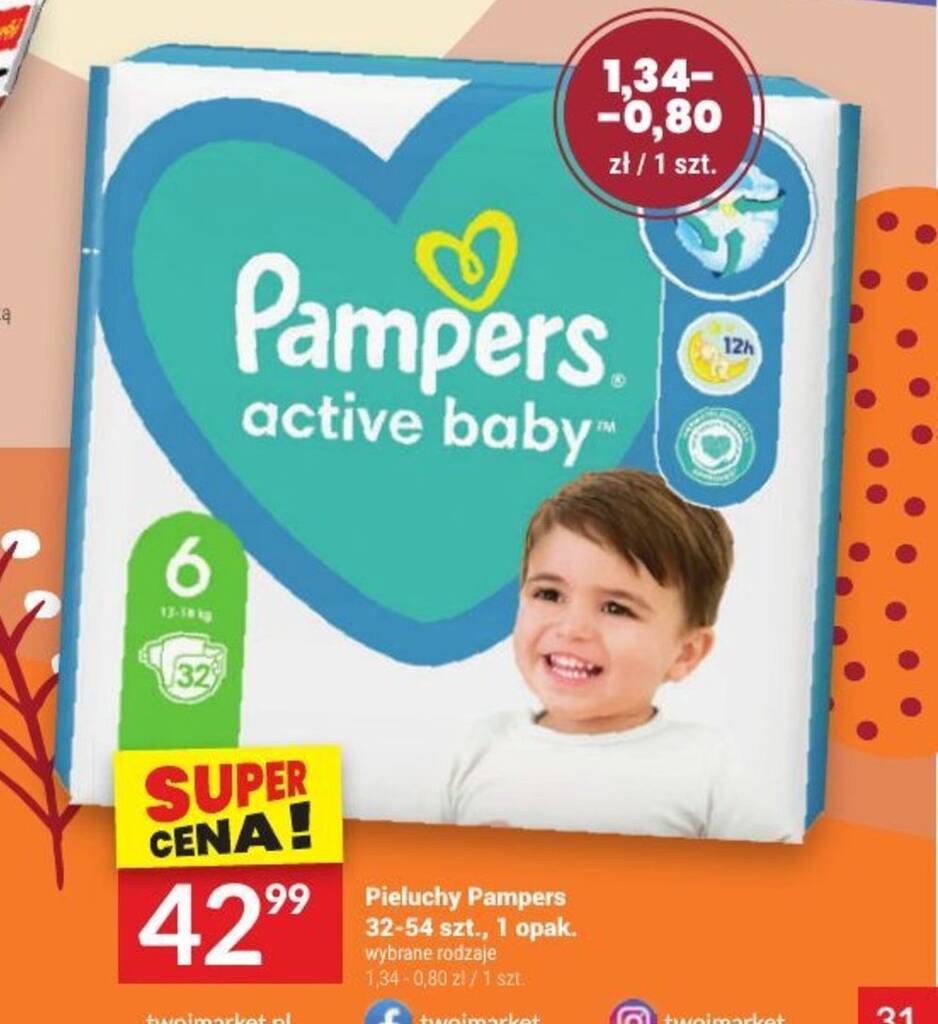 pampers 228 sztuk