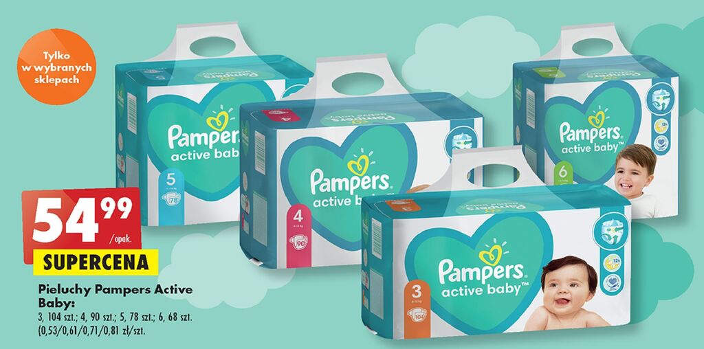 pampers active baby-dry 4 maxi 49 sztuk