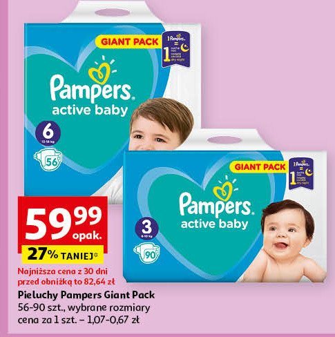 pieluszki pampers active baby dry