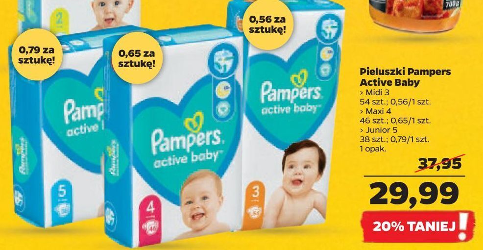 pieluchomajtki pampers 4 plaster z tyłu