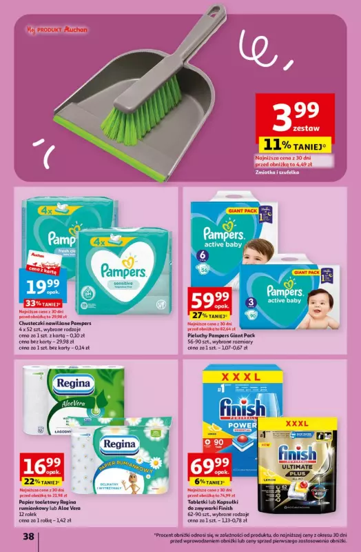 pampers sensitive chusteczki nawilżane 6x56szt