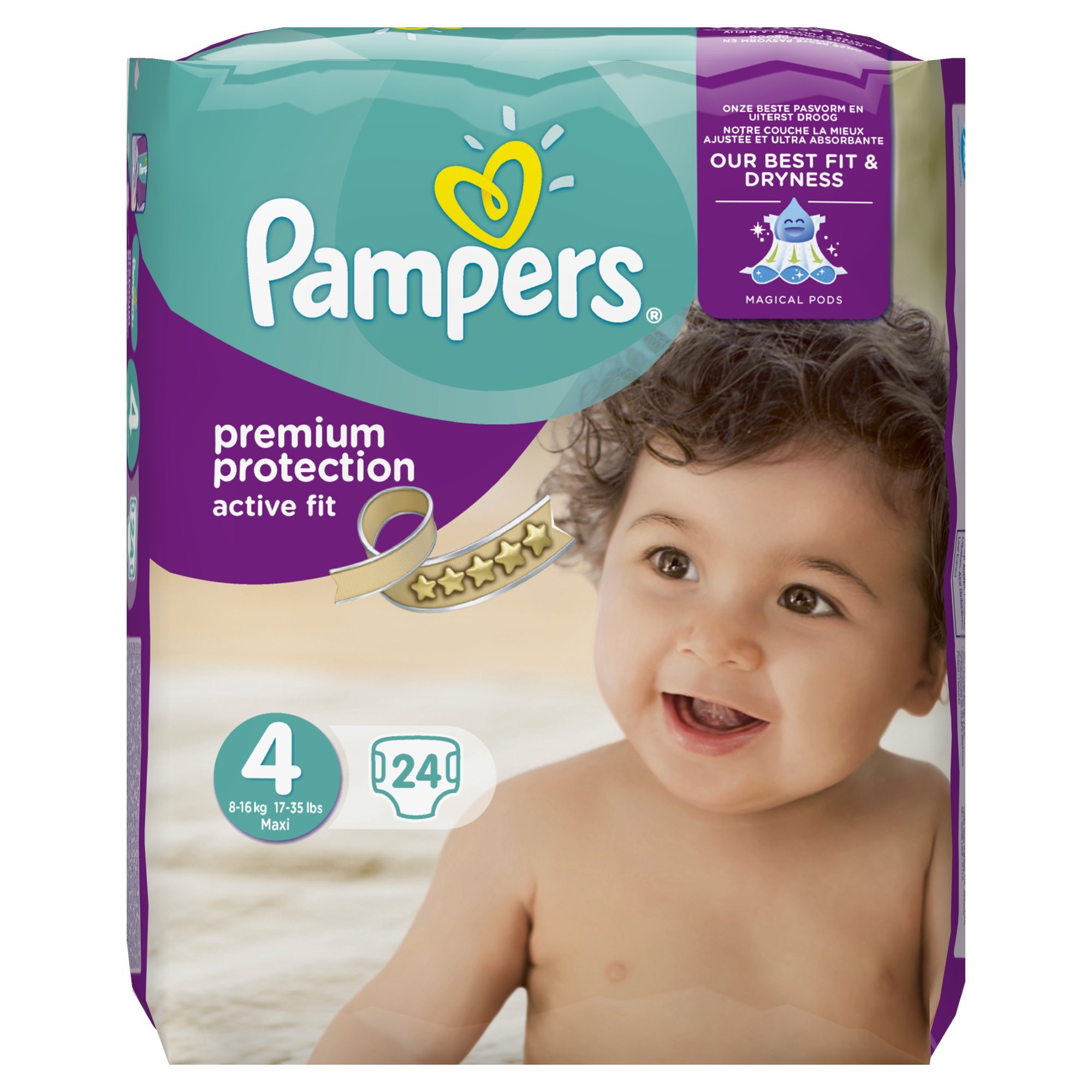 pampers niebieski pasek