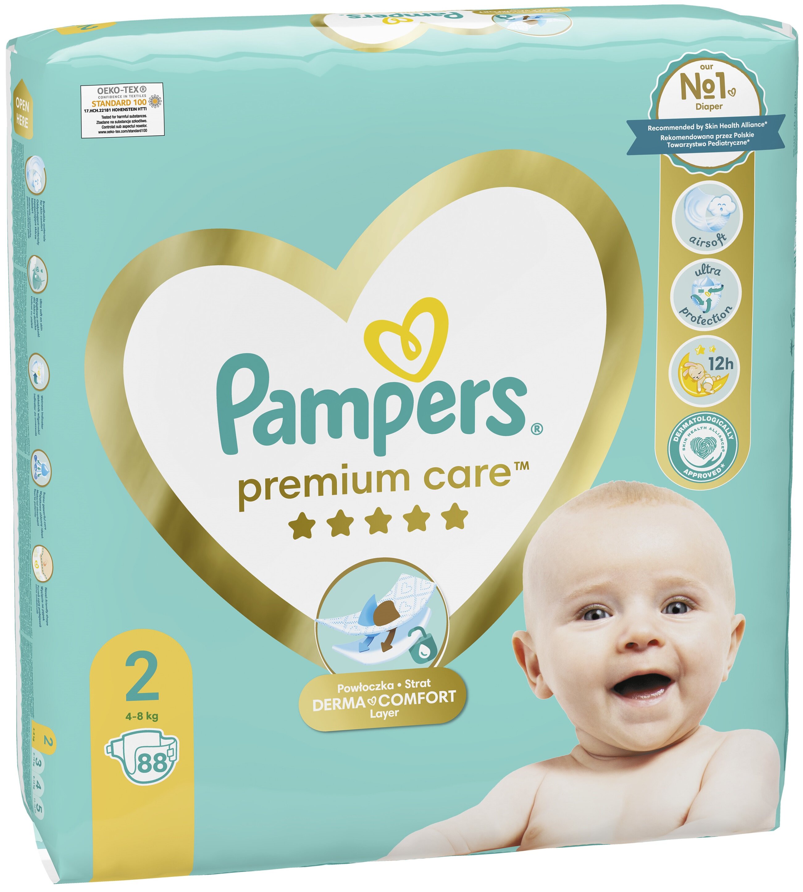 zobacz większe pampers premium care 4